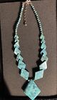 Jay King Mine Finds Turquoise Kite Cut Necklace