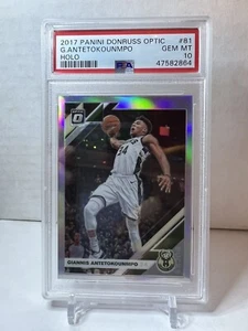 Giannis Antetokounmpo HOLO SILVER 2019-20 Panini Donruss Optic #81 PSA 10   - Picture 1 of 2