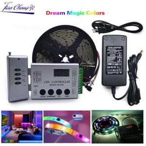 WS2811 IC RGB Dream full color LED strip +HC008 RF controller +12V led POWER Kit - Picture 1 of 17