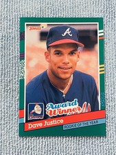 1991 Donruss Baseball Rookie Of The Year Dave Justice #683 Atlanta Braves