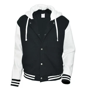 College Jacke mit Kapuze - Kontrastärmel *021JK - Bild 1 von 4