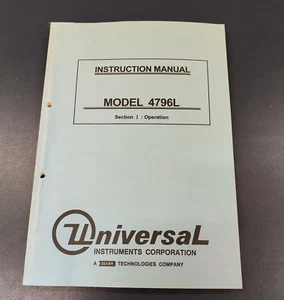 Universal Instruments HSP 4796L Sezione 1 Manuale Operazioni 47891101 - Foto 1 di 2
