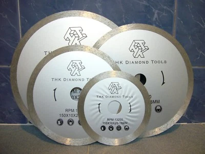 THK DIAMOND TOOLS 200mm 8" inch THK Diamond segment continuous rim saw blade cutting disc wheel