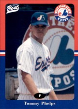 1996 West Palm Beach Expos Best #12 Tommy Phelps Tampa Florida FL Baseball Card