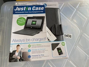 Justin Power wiederaufladbare graue Power Hülle für Apple iPad 2-4 und 10" Tablet - Bild 1 von 9