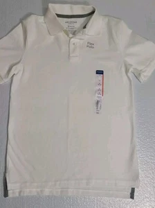 Arizona Shirt Polo Boys Size M 10/12 White Mesh New - Picture 1 of 6