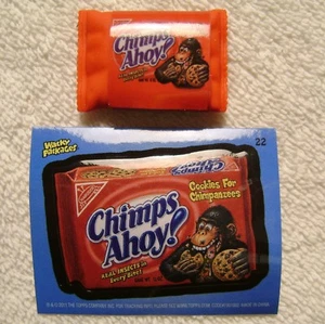 1.5" Wacky Packages Chimps Ahoy Eraser Sticker Card Topps 2011 Chips Cookie RARE - Picture 1 of 3