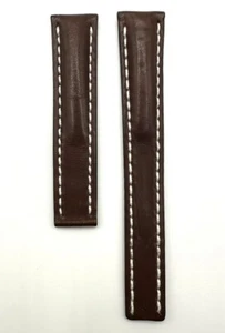 New Genuine Breitling 18x16mm 80/115 Dark Brown Calf Leather Band Strap 417X - Picture 1 of 7