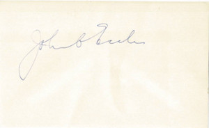 John Carew Eccles signed autographed index card! AMCo COA! 19402