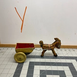 Vintage 1940's Marx Balky Mule with Cart Toy - Picture 1 of 16