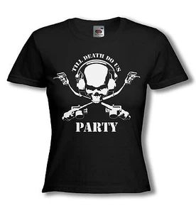 DJ T-SHIRT - HARDCORE RAVER - Female DJ - Original Design on a Ladies Fitted Tee - Picture 1 of 2