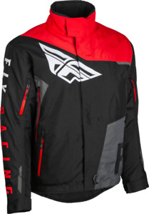 FLY RACING YOUTH SNX PRO SNOW JACKET - BLACK/GREY/RED-SKIING/SLEDDING/SNOWMOBILE