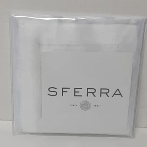 Sferra Cocktail Napkins Beachcomber Set Of 4 White Linen Embroidered Shell 6"x6" - Picture 1 of 6