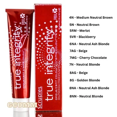 Tinte crema color cabello opalescente Scruples True Integrity 2,05 oz elige tono 4N-8NN Foto 1 de 2