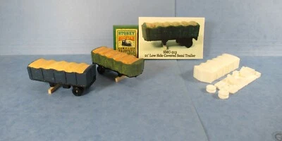 Semirremolque SMC-313 21' resina fundida 2 piezas lado bajo cubierto escala HO-1/87 Foto 1 de 4