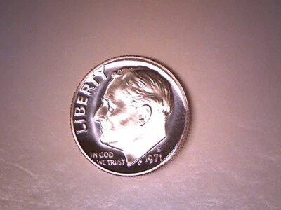 Moneda de diez centavos Roosevelt 1971 S 10C a prueba - **Envío gratuito** Foto 1 de 2