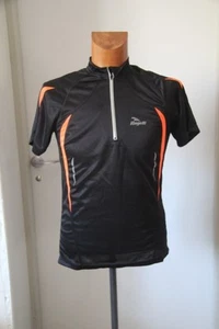 Original Herren T-Shirt Reißverschluss Running ROGELLI Needham Schwarz Orange S Neu - Bild 1 von 1