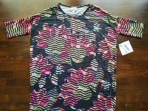 LuLaRoe IRMA T Sz XXS Psychedelic Flower Floral Print Tunic  - Picture 1 of 4