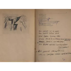 Markus Lüpertz Korrekturabzug Katalog 9x9 Zeichnungen und Gedichte hrsg. 1975 - Bild 1 von 4