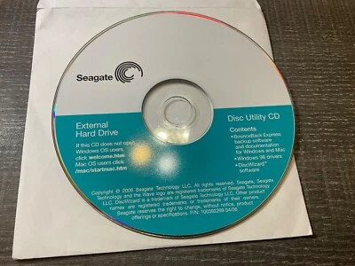 SEAGATE Disc Utility Internal Hard Drive Upgrade Kit Software User Manual 2006 - Image 1 of 2