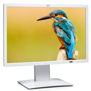 Fujitsu P24W-7 24" LED 1920x1200 IPS HDMI Monitor Weiß vergilbt Klasse A - Afbeelding 1 van 5