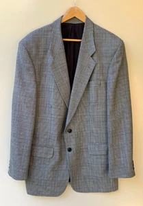 Anthony Rubino Mens Approx XL - 2XL Houndstooth Wool Blend Winter Blazer Jacket - Picture 1 of 13