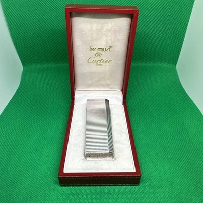Vintage Les Must De Cartier Paris Gas Lighter with Box.  - Image 1 of 4