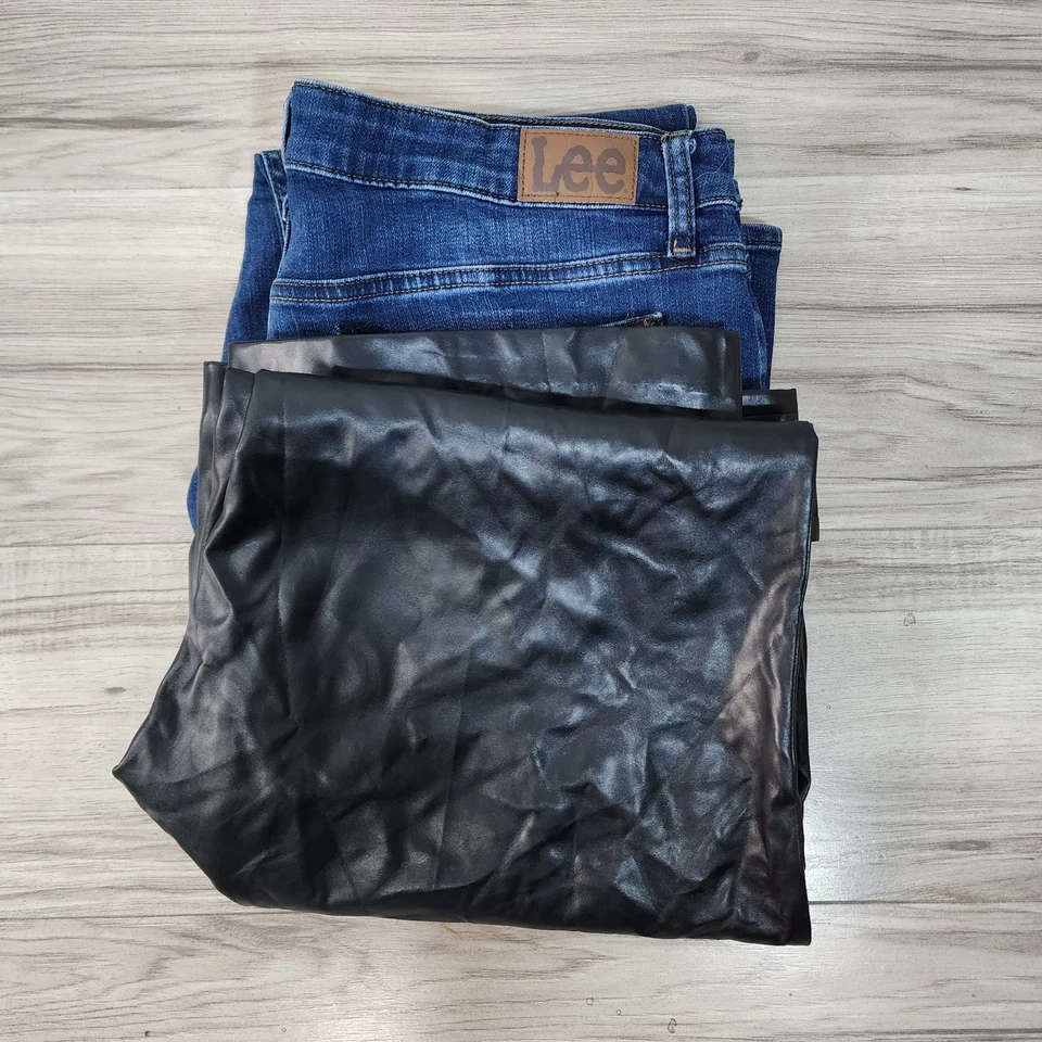 Women's Jeans & Faux Leather Pants Size 16 Lot of 2 - Image 1 of 4