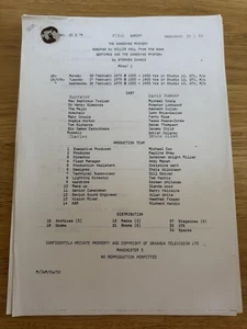 The Danedyke Mystery TV Final Script 1979 Stephen Chance/ Septimus Treloar - Picture 1 of 5