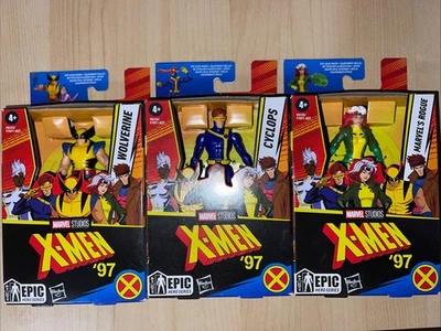 Figuras de 4" de Wolverine, Cyclops & Rogue Marvel Studio Epic Hero Series X-Men '97 Foto 1 de 2