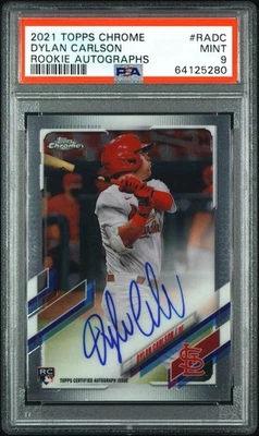 2021 Topps Chrome - Rookie Autographs Dylan Carlson #RA-DC (AU, RC) - Image 1 of 2