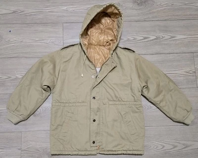 Vtg Israel Armys Style Jacket IDF Size 10 Medium Beige Quilted Lined Military - Image 1 of 4