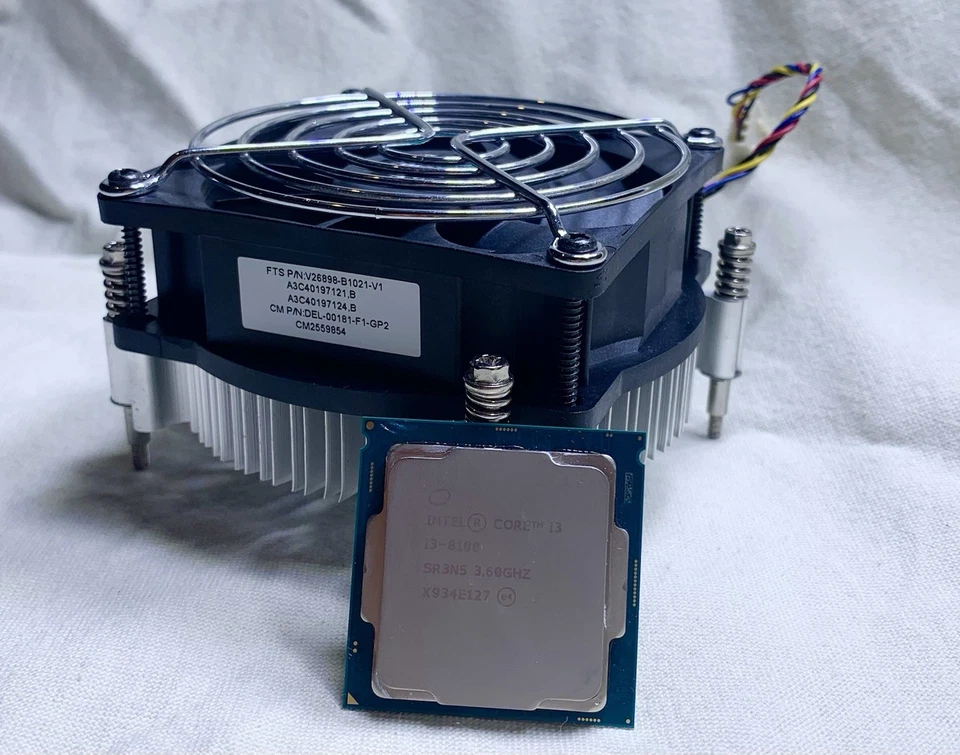 Prozessor Intel Core i3 -8100 SR 3N5 3.60GZ CPU Quadcore Inkl Lüfter Kühler - Bild 1 von 4