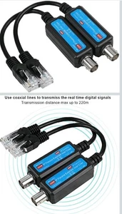 Coax Cable to Ethernet Adapter,1Pair 10/100Mbps - Picture 1 of 3
