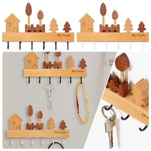1Pcs 6 Hooks Key Storage Coat Rack Wall Decoration Hook For Keys Coats Towels - Picture 1 of 12