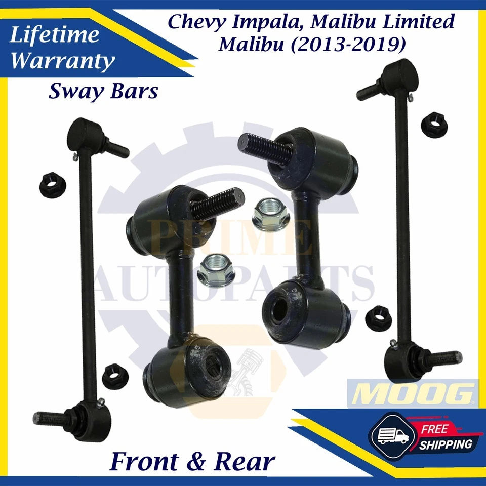 Barras estabilizadoras delanteras y traseras MOOG OEM para Chevy Impala/Malibu Limited 2013-2019 Foto 1 de 4