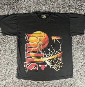 Vintage 90’s Chicago Bulls T-Shirt Herren Large 100% Baumwolle Pure Magic Tag - Bild 1 von 7
