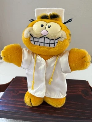 Vintage Garfield Graduation Plush WHITE Robe and Cap Gold Cord 10.5" RARE - Image 1 of 4