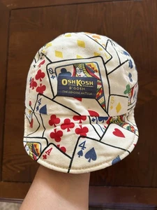 OshKosh B'Gosh Toddler Hat Colorful Playing Card Vintage USA New With Tags - Picture 1 of 11