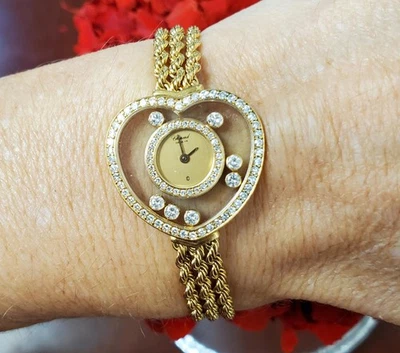 Reloj Chopard Happy Diamonds Heart 5191 para mujer de oro amarillo de 18 quilates Foto 1 de 4