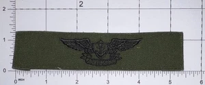 USN OD Subdued Air Warfare Badge Patch Sew-On Used A1336 - Picture 1 of 1