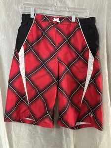OP swim trunks boys 18 red white black Lined Back pocket - Picture 1 of 2