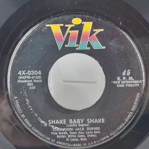 Champion Jack Dupree Shake Baby Shake Lollipop Baby Vik 4X-0304 45 RPM Vintage - Picture 1 of 9