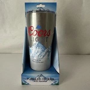 Coors Light Stainless Steel Tumbler with Built in Bluetooth Speaker Grey - Picture 1 of 6