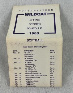 Calendario de deportes de primavera Northwestern Wildcats 1988 - Imagen 1 de 2
