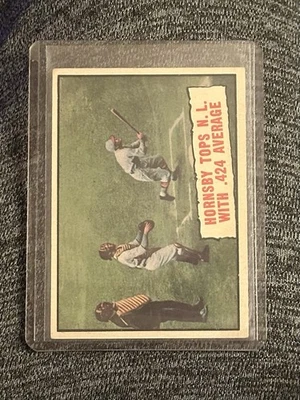 1961 Topps - Baseball Thrills Rogers Hornsby #404 - Image 1 of 2