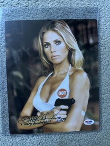 FOTO AUTÓGRAFA FIRMADA POR BRITT EKLAND JAMES BOND 007 GOLDEN GUN MARY GOODNIGHT - Imagen 1 de 3