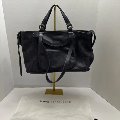 Bolso de Mano Aimee Kestenberg Bleeker Cuero Azul Marino Foto 1 de 4