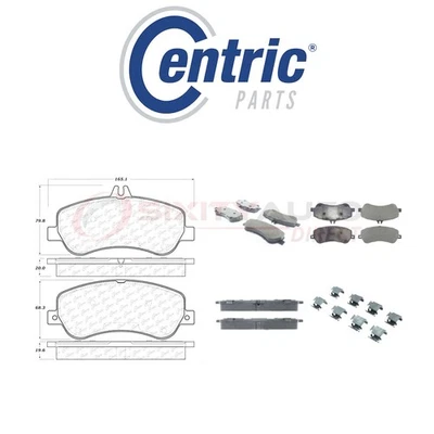 Centric Posi Quiet Metallic Brake Pads w Shims for 2009 Mercedes-Benz GLK280 yh Foto 1 de 4