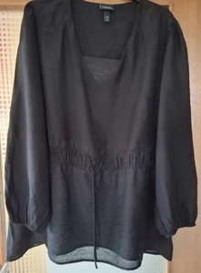 Damen Tunika / Bluse 50/52 Schwarz Ulla  Popken Neuwertig - Bild 1 von 3
